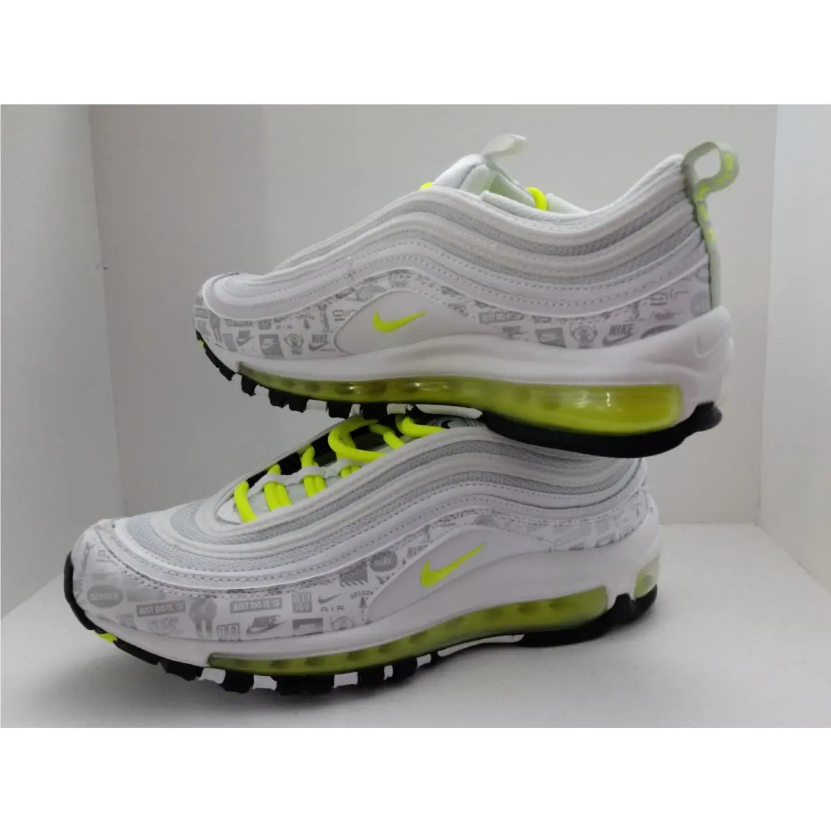 Nike shoes - NIKE AIR MAX 97 GS - 921522-108 - WHITE/VOLT-BLACK-PURE PLATINUM & IRON GREY/PHANTOM, :: WHITE/GREEN 8