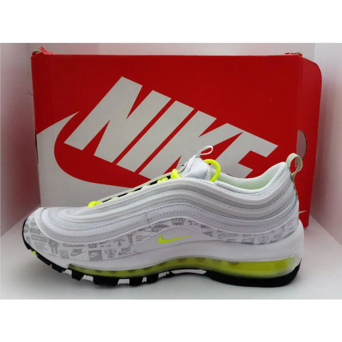 Nike shoes - NIKE AIR MAX 97 GS - 921522-108 - WHITE/VOLT-BLACK-PURE PLATINUM & IRON GREY/PHANTOM, :: WHITE/GREEN 0