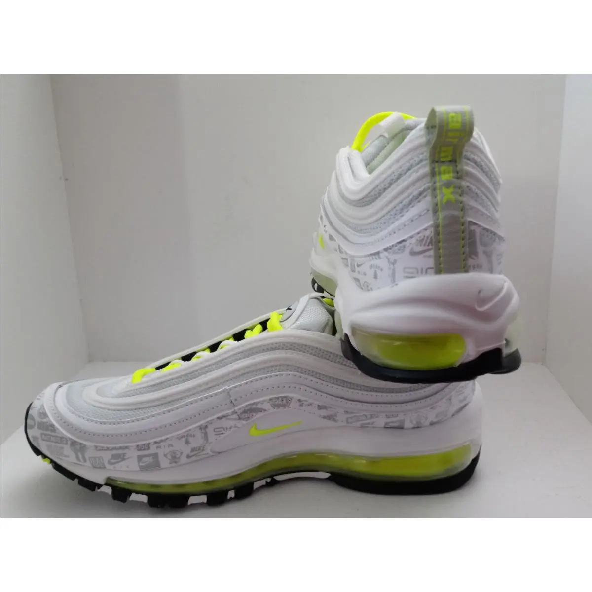 Nike shoes - NIKE AIR MAX 97 GS - 921522-108 - WHITE/VOLT-BLACK-PURE PLATINUM & IRON GREY/PHANTOM, :: WHITE/GREEN 4