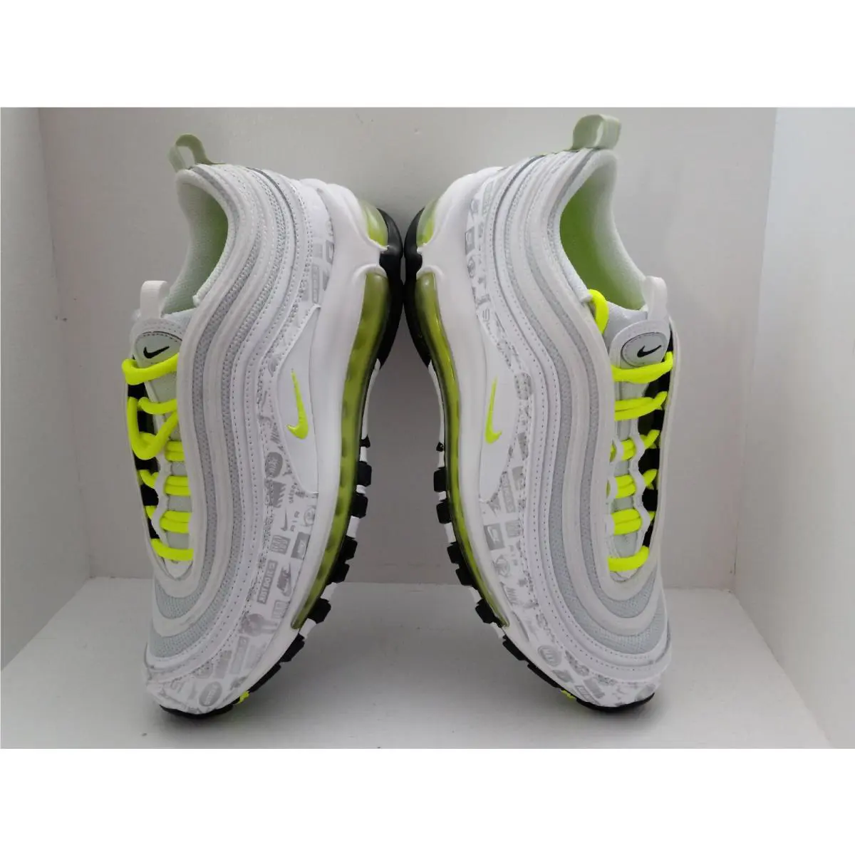 Nike shoes - NIKE AIR MAX 97 GS - 921522-108 - WHITE/VOLT-BLACK-PURE PLATINUM & IRON GREY/PHANTOM, :: WHITE/GREEN 6