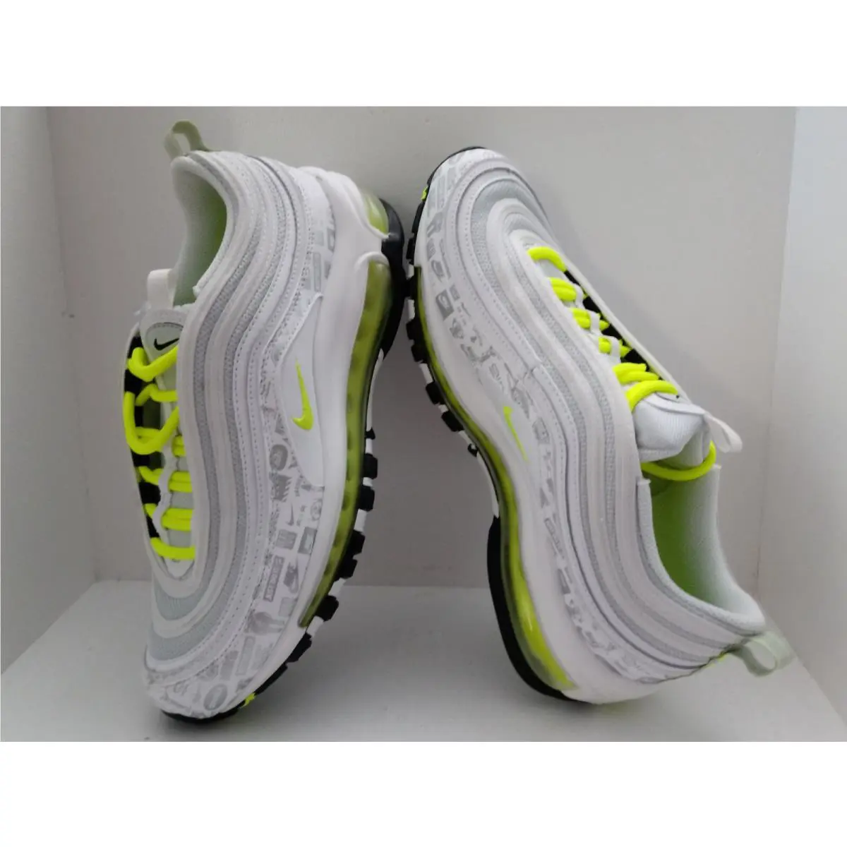 Nike shoes - NIKE AIR MAX 97 GS - 921522-108 - WHITE/VOLT-BLACK-PURE PLATINUM & IRON GREY/PHANTOM, :: WHITE/GREEN 7