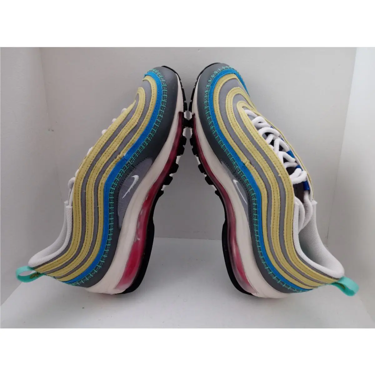 Nike shoes - NIKE AIR MAX 97 GS - 921522-108 - WHITE/VOLT-BLACK-PURE PLATINUM & IRON GREY/PHANTOM, :: WHITE/GREEN 25