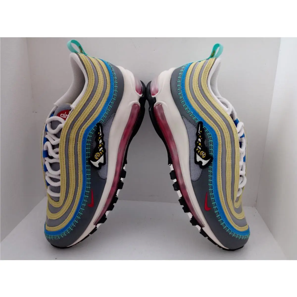 Nike shoes - NIKE AIR MAX 97 GS - 921522-108 - WHITE/VOLT-BLACK-PURE PLATINUM & IRON GREY/PHANTOM, :: WHITE/GREEN 26