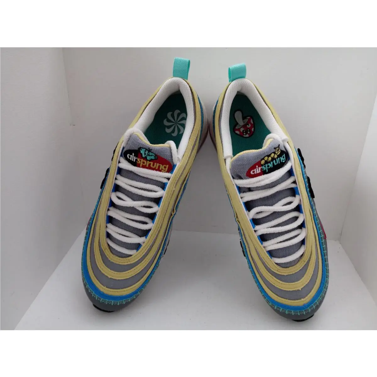 Nike shoes - NIKE AIR MAX 97 GS - 921522-108 - WHITE/VOLT-BLACK-PURE PLATINUM & IRON GREY/PHANTOM, :: WHITE/GREEN 31