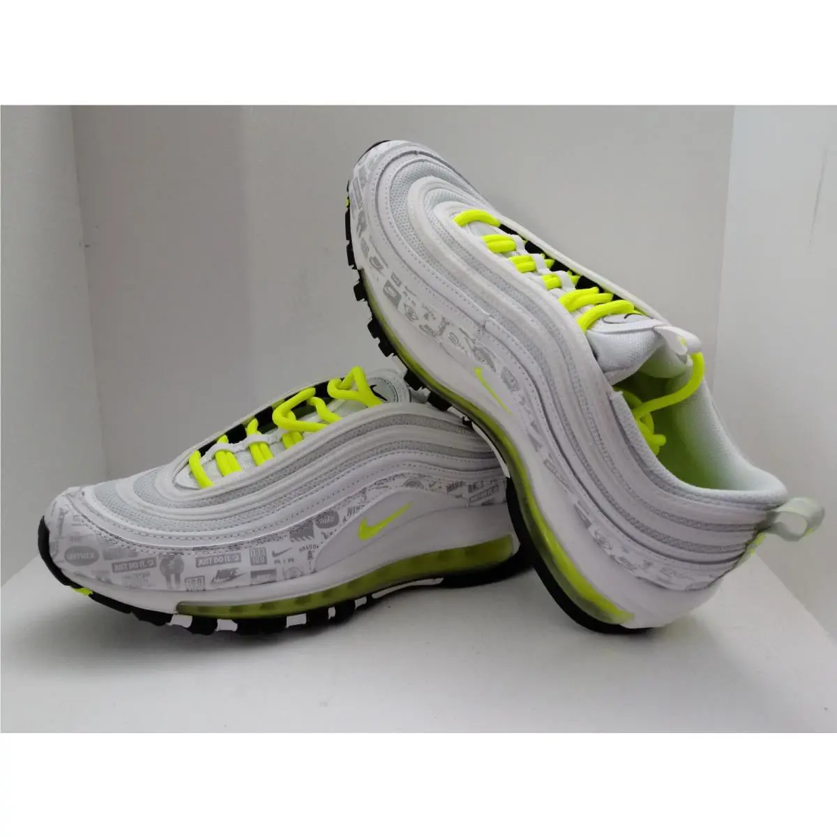 Nike shoes - NIKE AIR MAX 97 GS - 921522-108 - WHITE/VOLT-BLACK-PURE PLATINUM & IRON GREY/PHANTOM, :: WHITE/GREEN 15