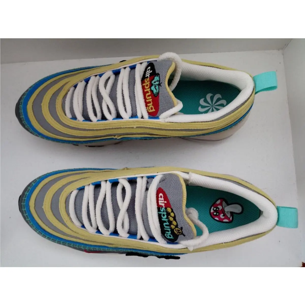 Nike shoes - NIKE AIR MAX 97 GS - 921522-108 - WHITE/VOLT-BLACK-PURE PLATINUM & IRON GREY/PHANTOM, :: WHITE/GREEN 30