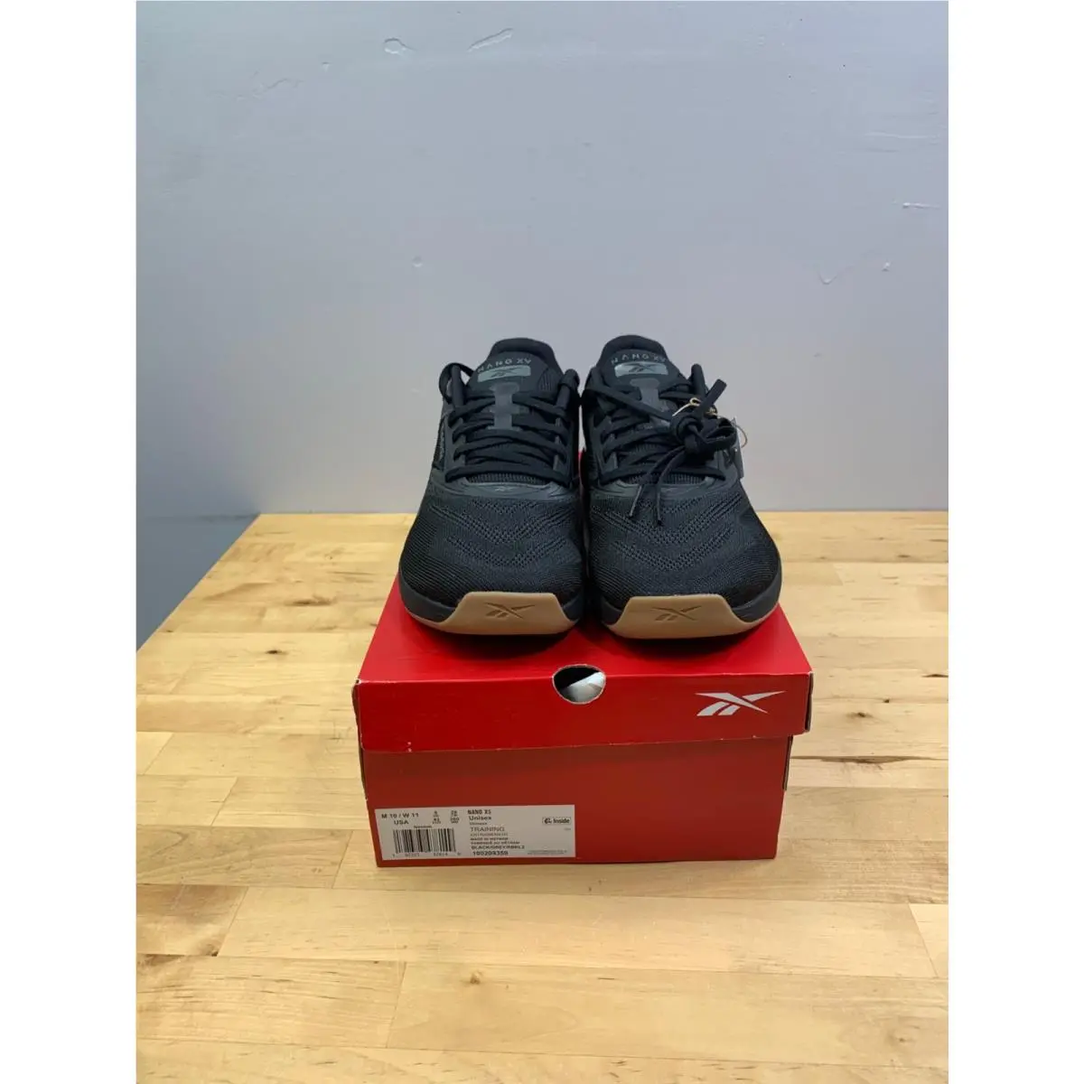 Reebok Nano X5 Black Gum Grossfit Training M 10 W 11 UK 9 Eur 43 MC 28