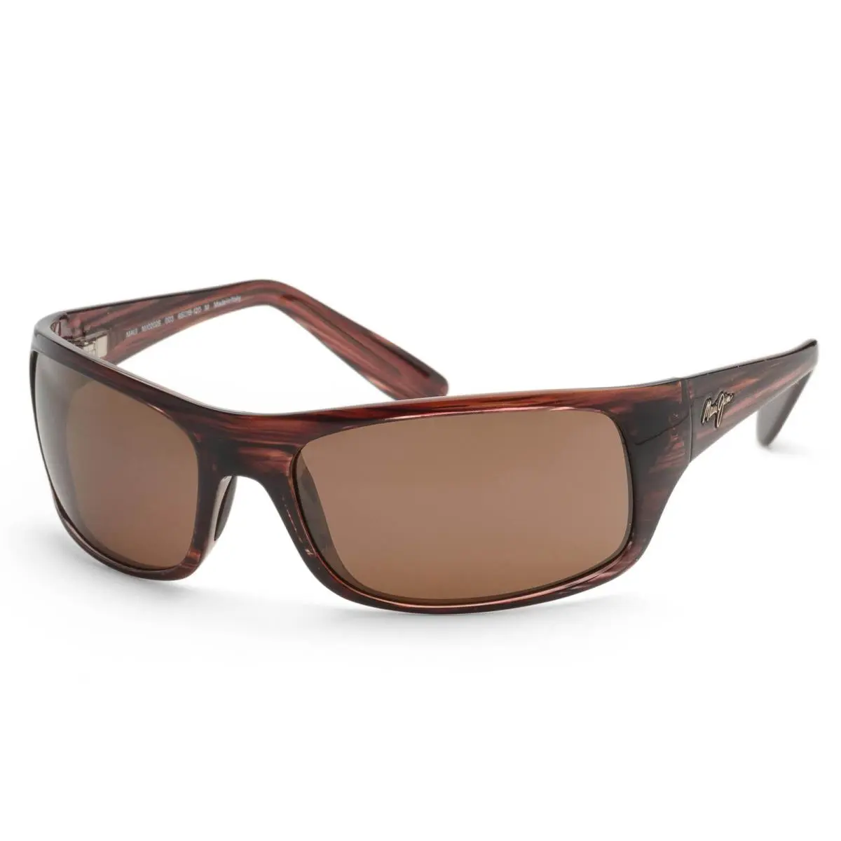 Men`s Peahi 65mm Brown Polarized Sunglasses MJ0202S-003 by Maui Jim