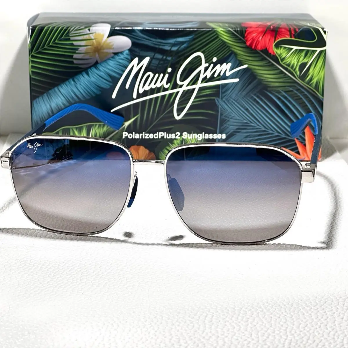 Onipaa Asian Fit Aviator Blue Sunglasses MJ0651SA-002 / DBS651-17 by Maui Jim