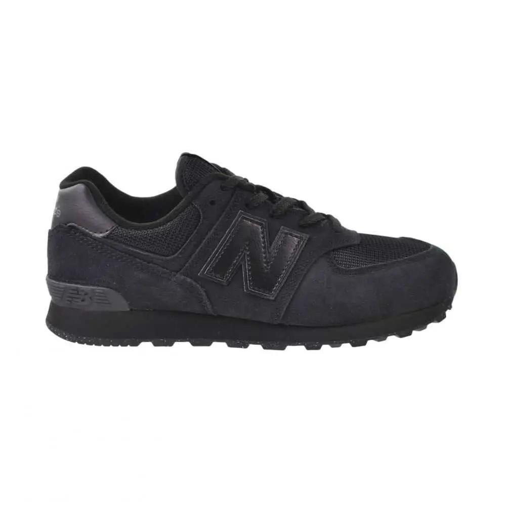 New Balance 574 Wide Big Kids` Shoes Black gc574-eve-W - Black/Black