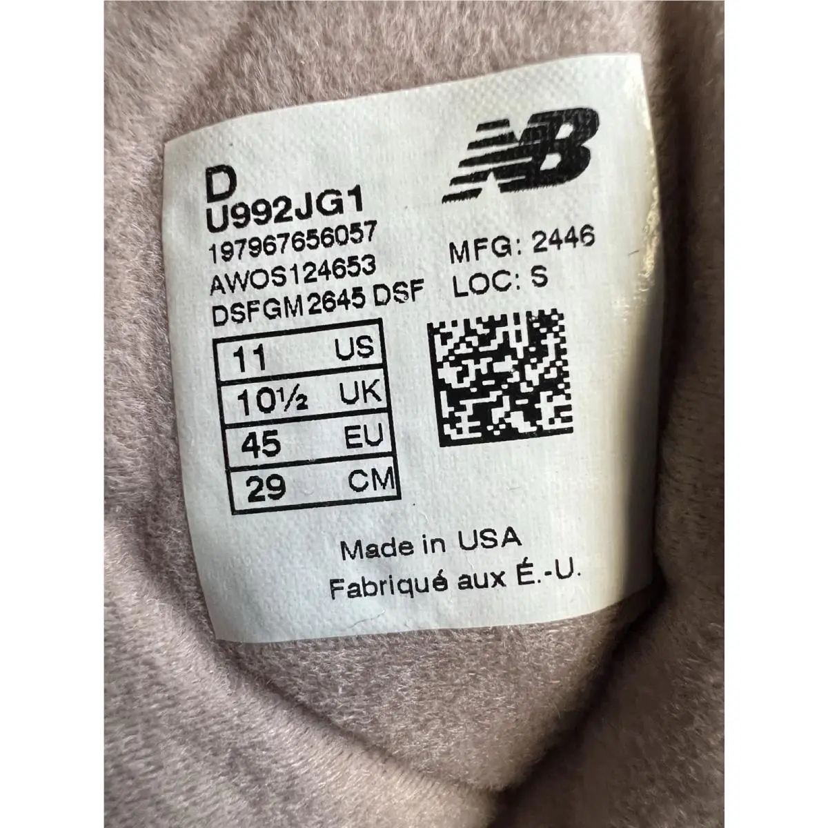 New Balance shoes - New Balance 992 - U992JG1 - Pink, Manufacturer: Rose Smoke/Misty Rose (UPC: 0197967656057) 2