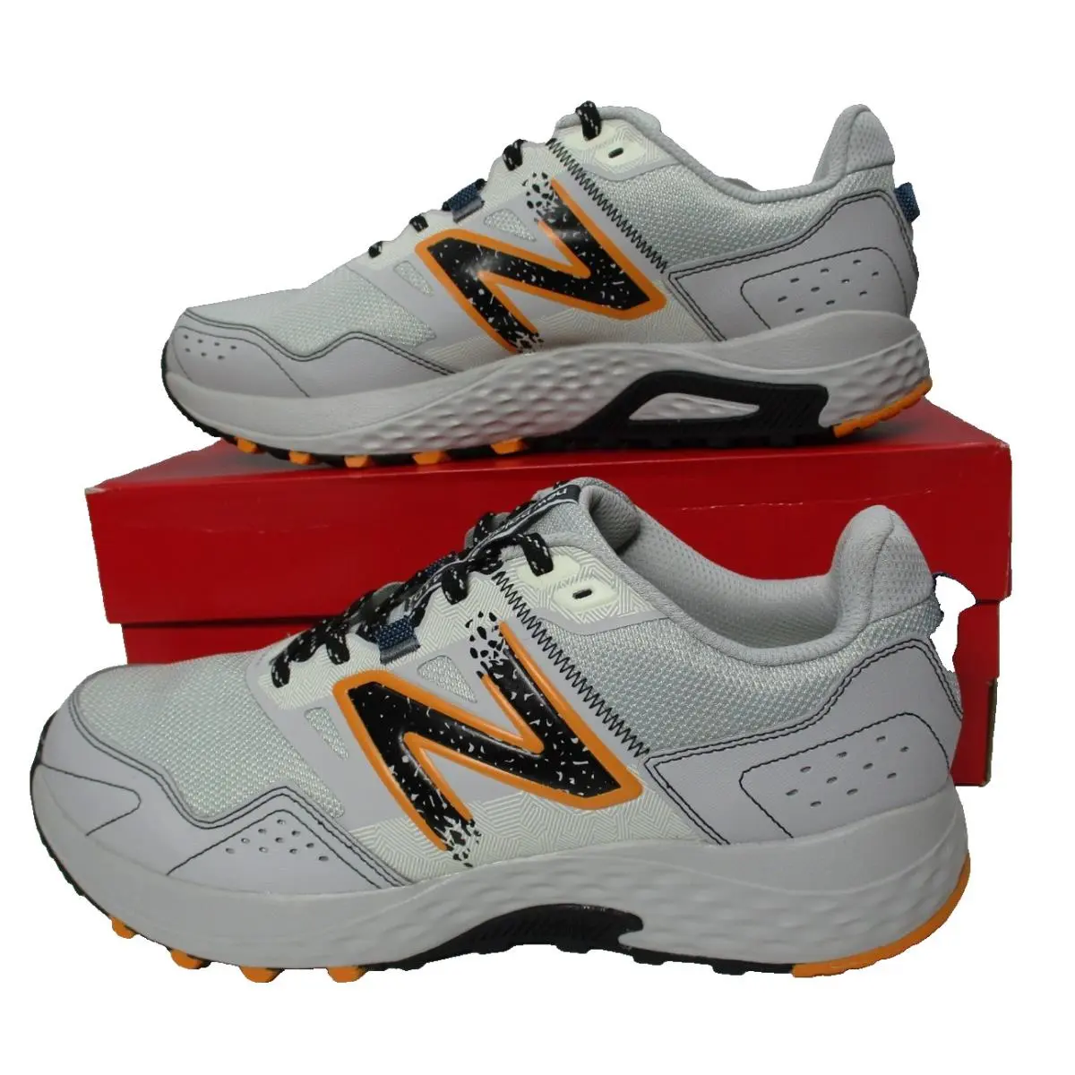 New Balance 410 v8 Trail Running Shoes Gray/orange Mens Sz 10 4E Wide
