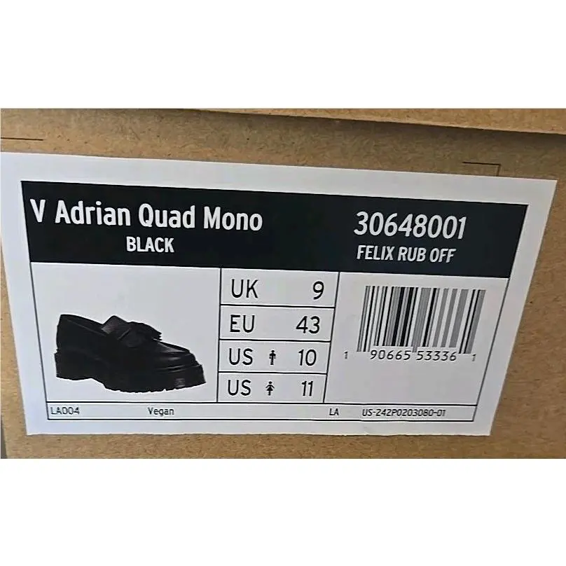 Dr. Martens shoes - Dr. Martens V Adrian Quad Mono - 30648001 - Black (UPC: 190665533361) 5