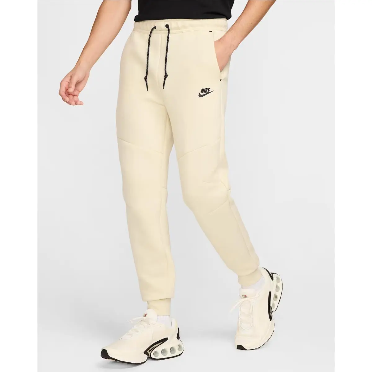 Tech Mens Fleece Joggers Light Khaki / Black HV0959-234 Size XS by Nike