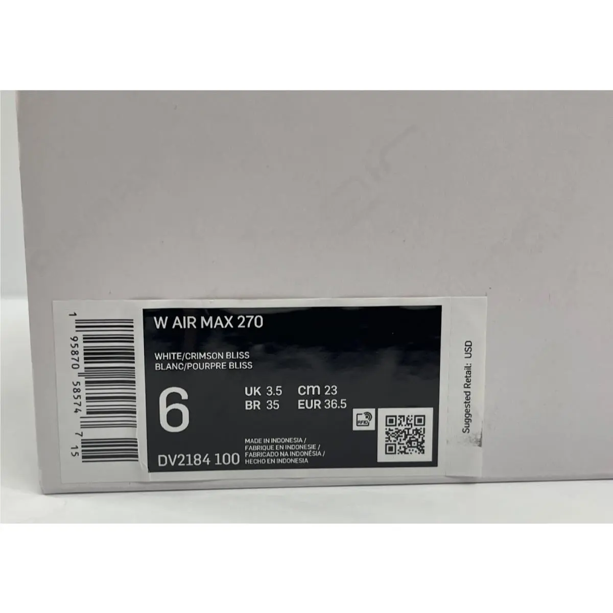 Nike shoes - Nike Air Max 270 - Air Max - DV2184-100 - White Crimson Bliss (UPC: 195870585747) 8
