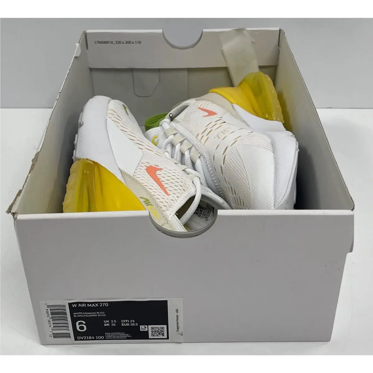 Nike shoes - Nike Air Max 270 - Air Max - DV2184-100 - White Crimson Bliss (UPC: 195870585747) 9