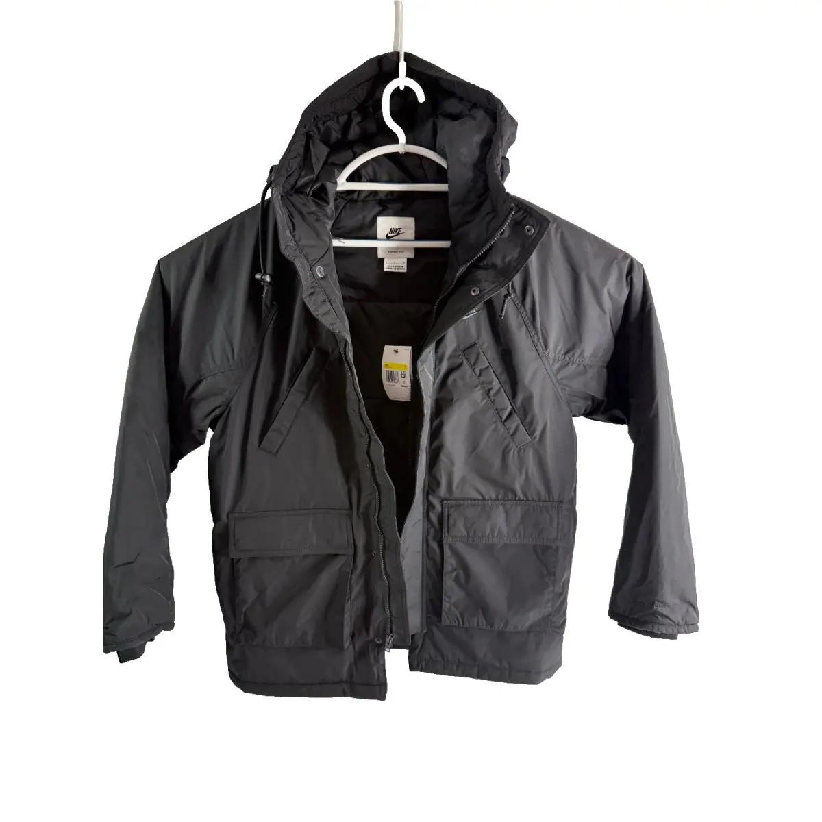 Nike clothing - Nike Sportswear Club Fleece Therma-Fit Parka Jacket - FZ0869-010 - Black (UPC: 197596513110) 3