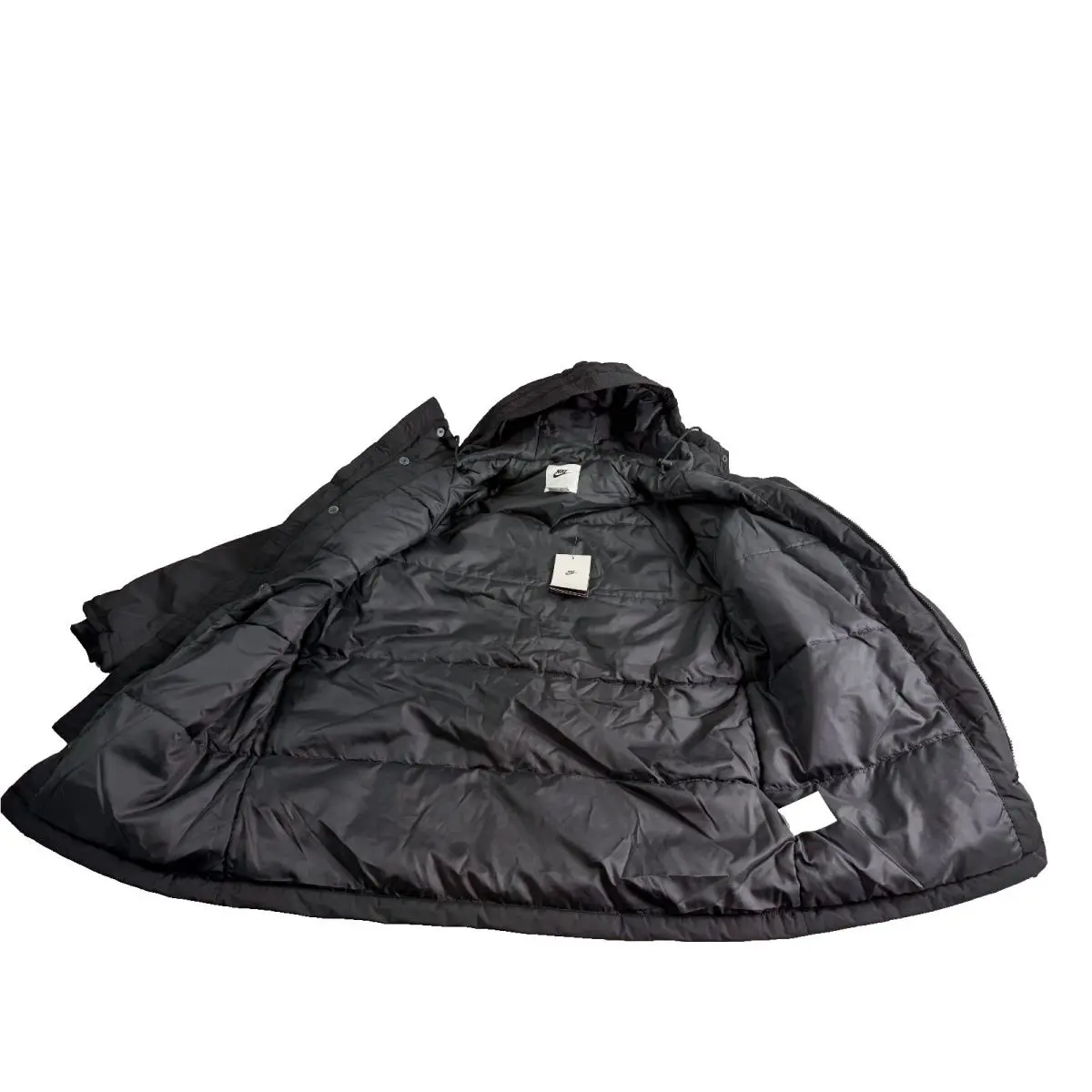Nike clothing - Nike Sportswear Club Fleece Therma-Fit Parka Jacket - FZ0869-010 - Black (UPC: 197596513110) 5