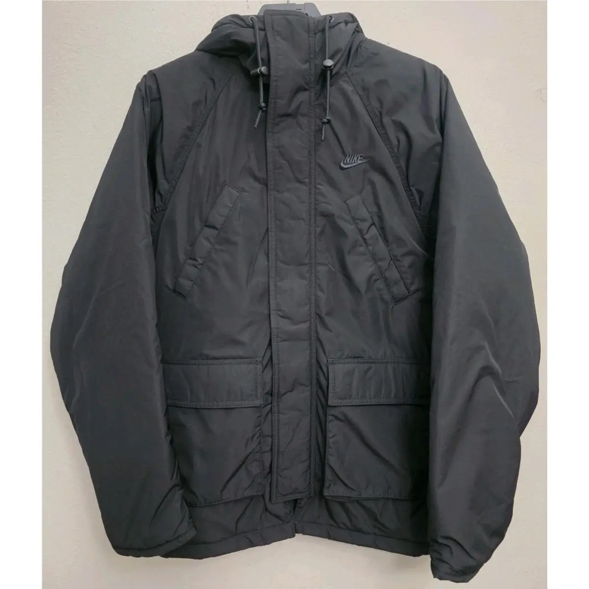 Nike Sportswear Club Therma-fit Parka Jacket Black Mens Sz Medium FZ0869 010