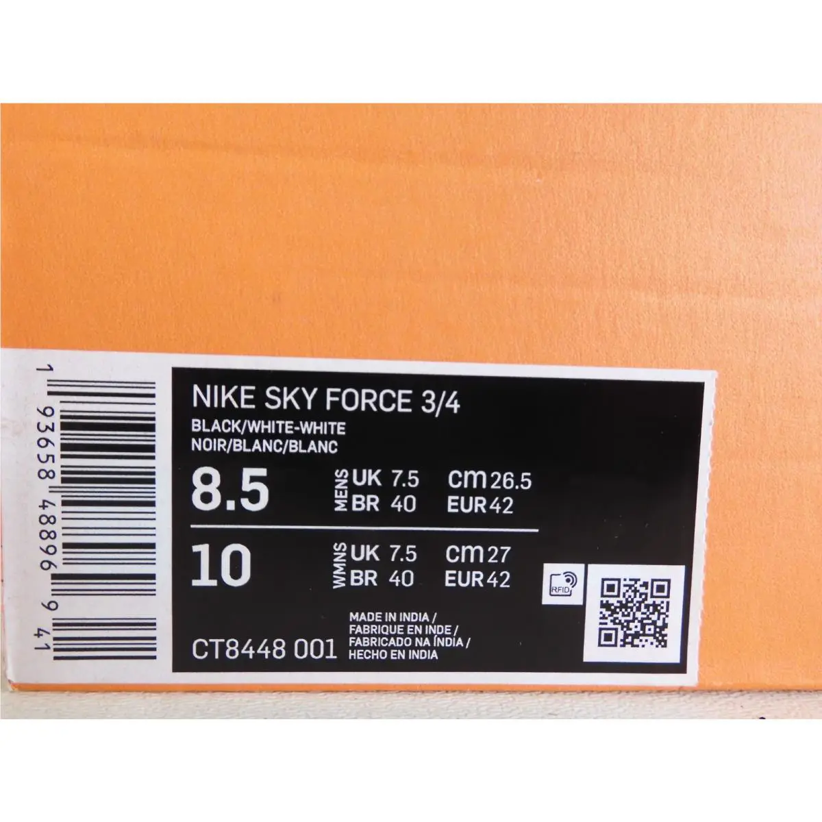 Nike shoes - Nike Sky Force 3/4 - Sky Force - CT8448-001 - Black (UPC: 193658488969) 3