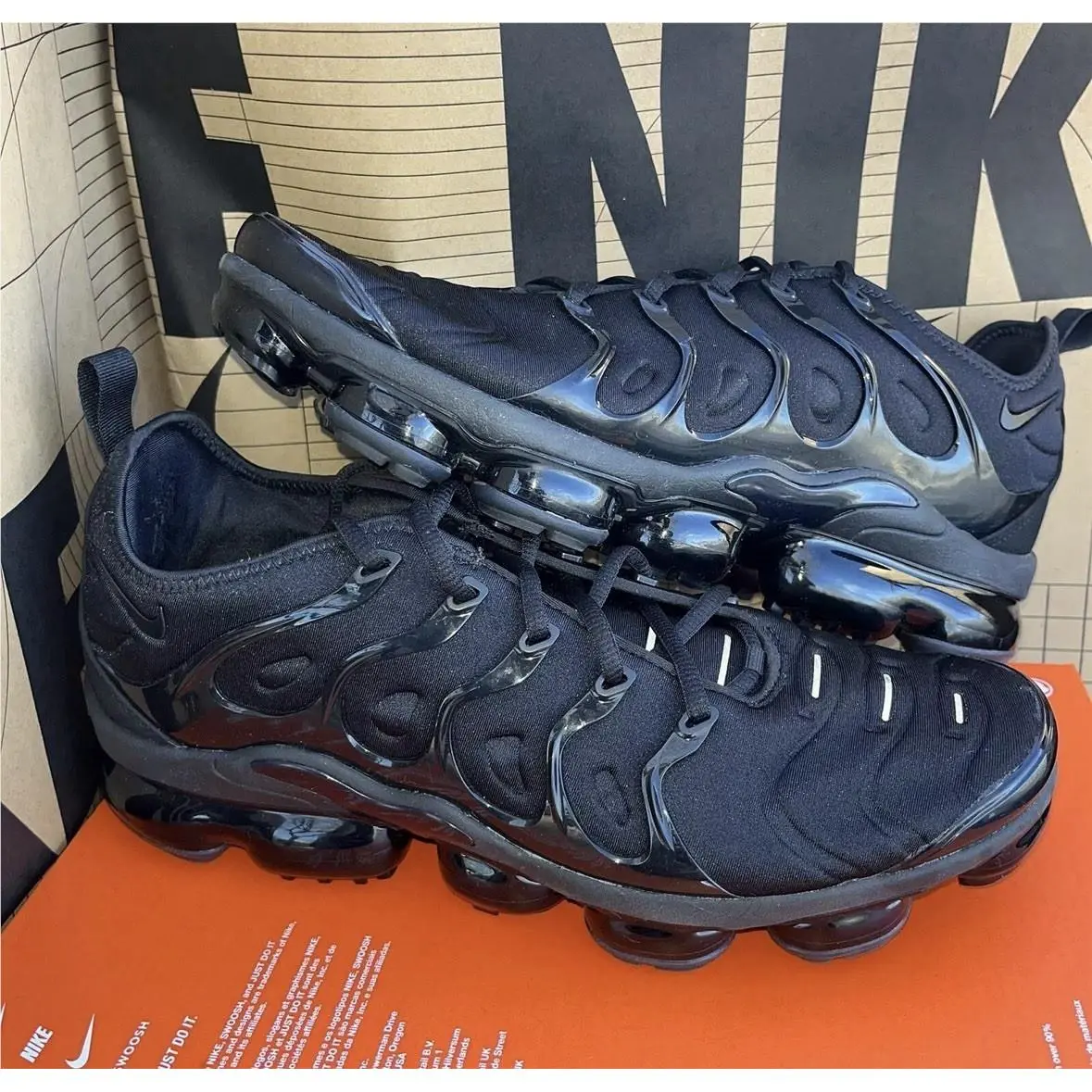 Nike Air Vapormax Plus Triple Black Nby 924453-004 Men’s Size 10
