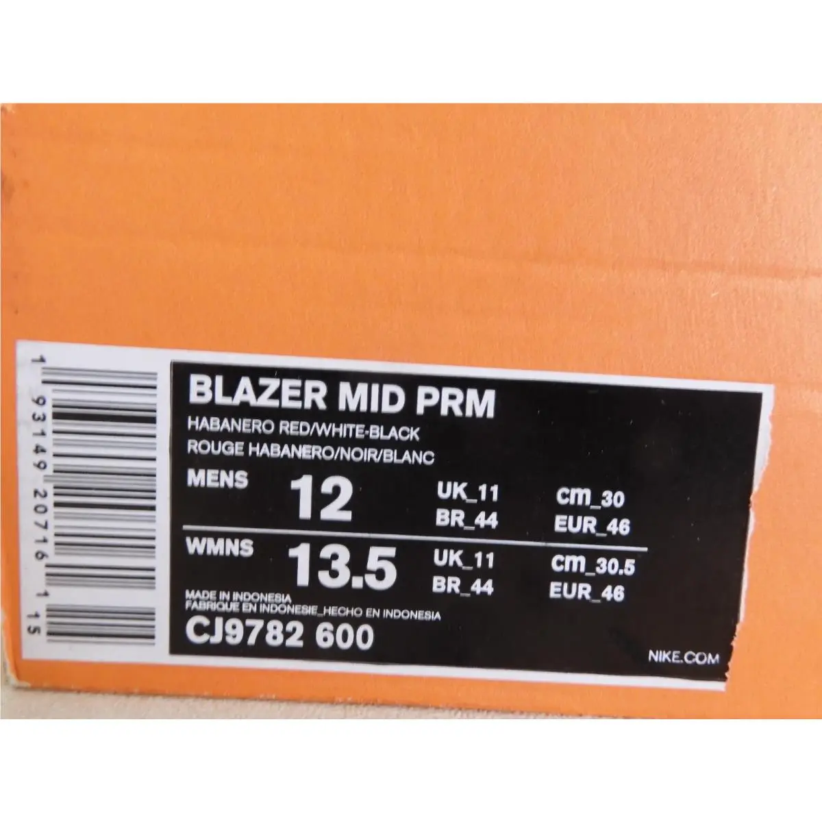 Nike shoes - Nike Blazer Mid - Blazer Mid - CJ9782-600 - Red (UPC: 193149207161) 3