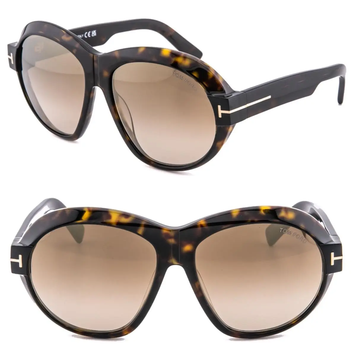 Tom Ford Inger TF1113 52G Brown Havana Infinity Oversize Sunglasses 1113 FT1113
