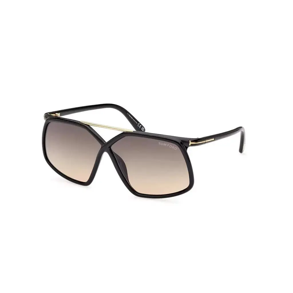 Tom Ford Meryl FT1038-56Z-64 Square Sunglasses - Frame: Shiny Black