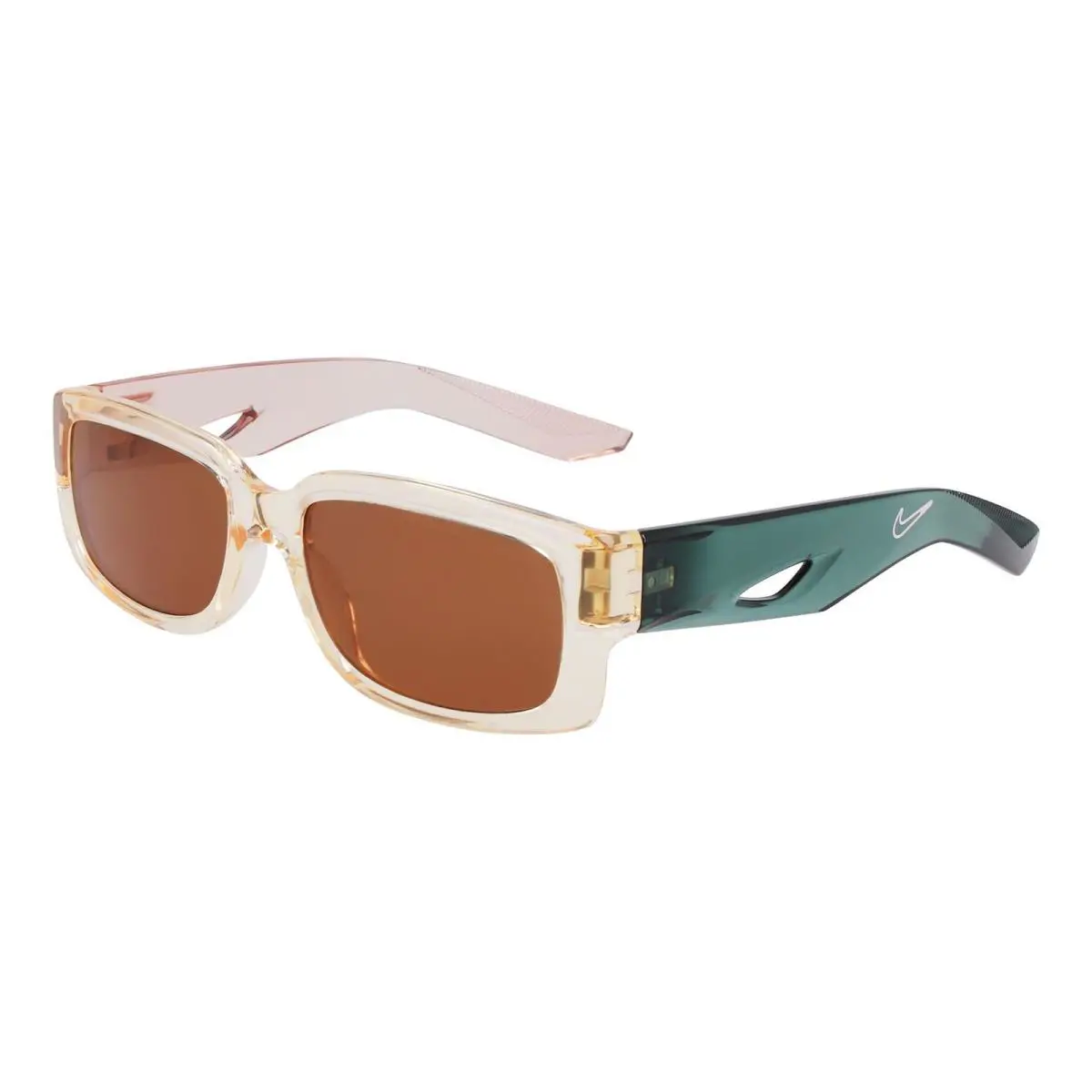 Nike Variant EV-24013 113 Coconut Milk Green Sunglasses with Brown Lenses - Coconut Milk / Brown, Frame: Multicolor, Lens: Brown