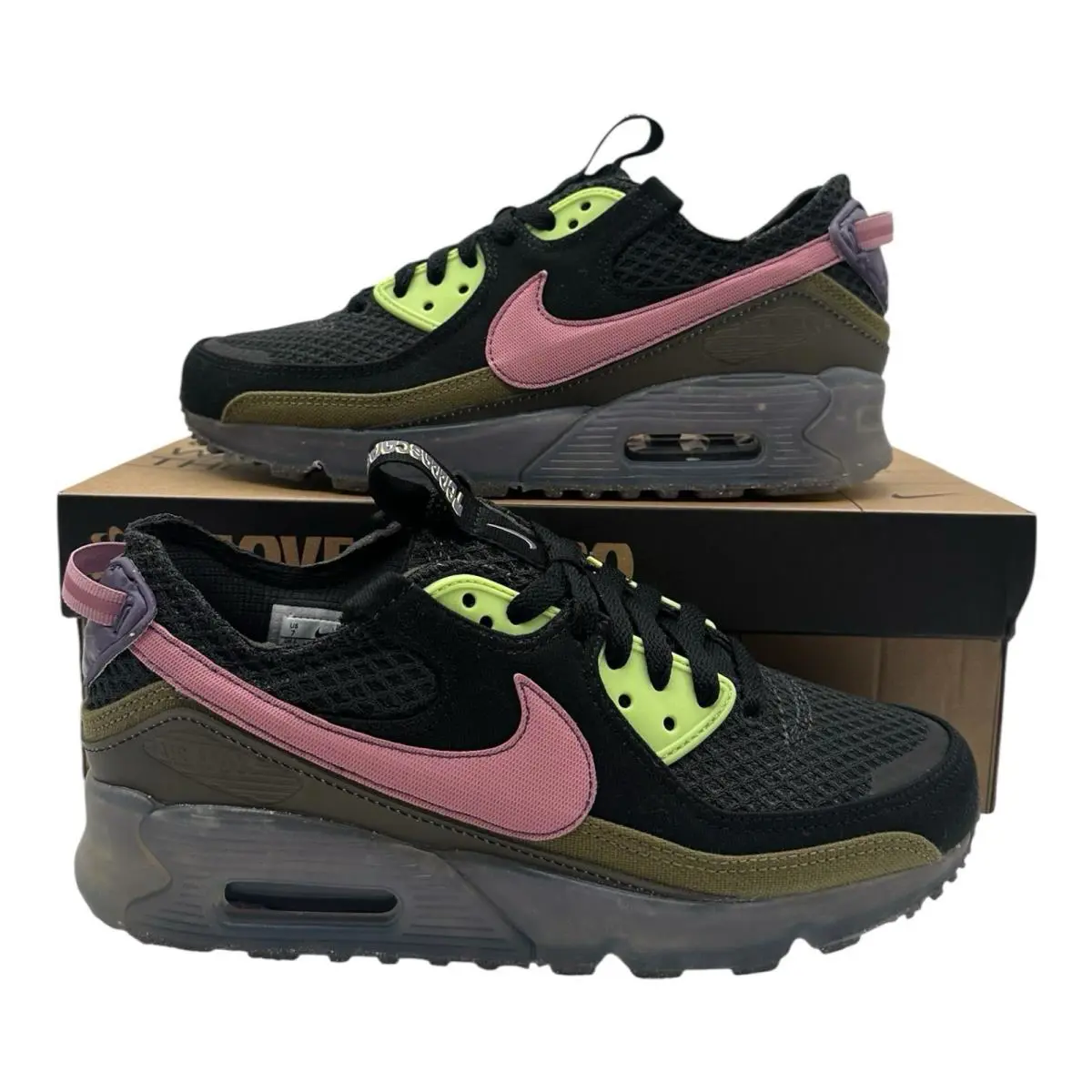 Nike Air Max Terrascape 90 Shoes Womens 7.5 Mens 6 Black/elemental Pink/key Lime - Black, Manufacturer: Black/Key Lime/Pilgrim/Elemental Pink