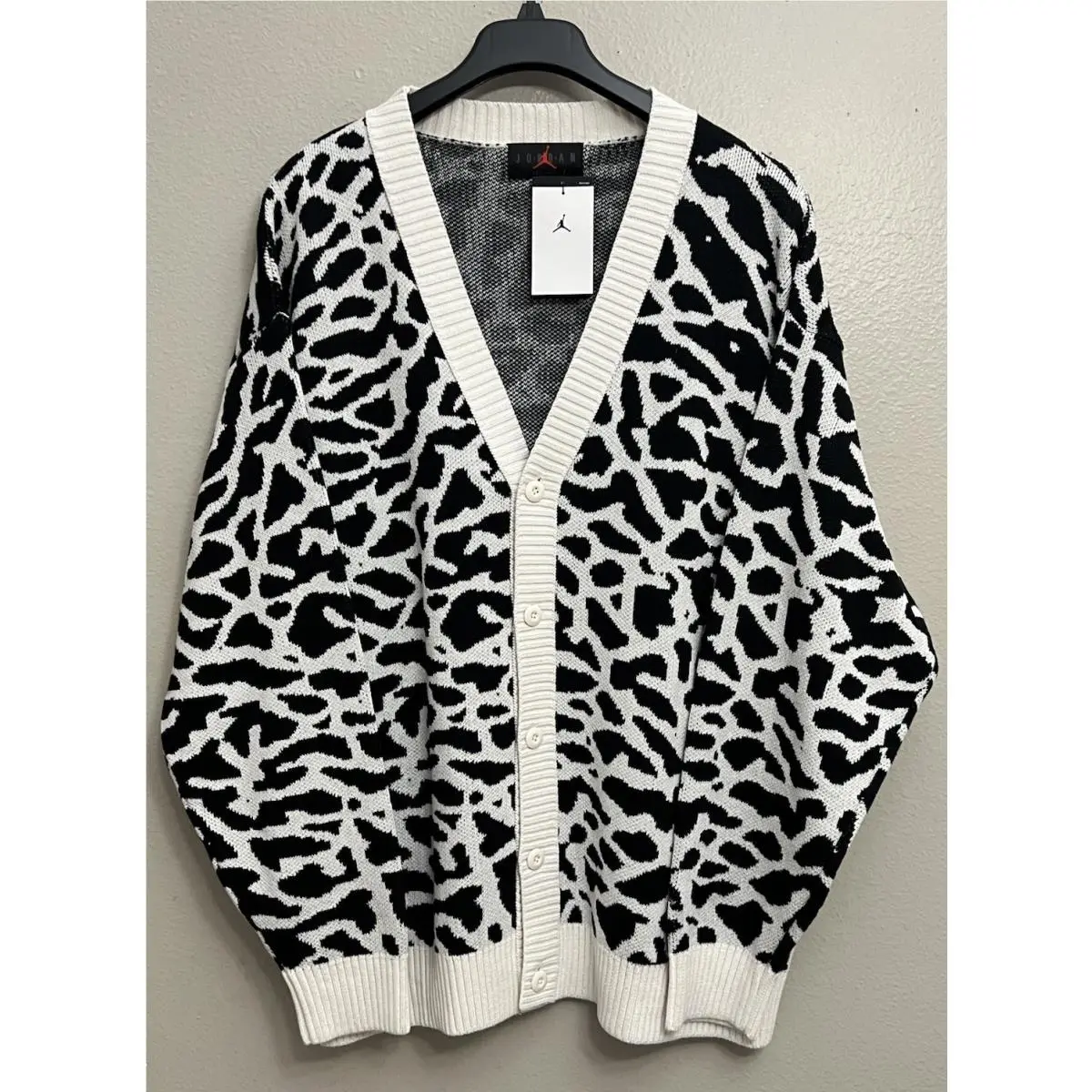 Nike Jordan Flight Heritage Cardigan Sweater Top Mens Size Xxl Tall DV7573 030