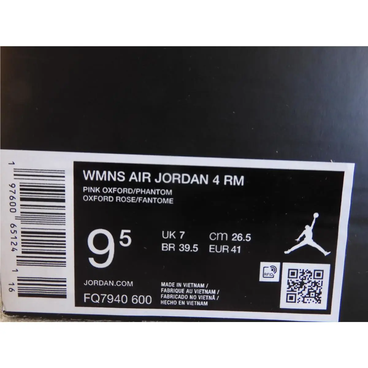 Nike shoes - Air Jordan 4 - Air - FQ7940-600 - Pink (UPC: 197600649736) 6