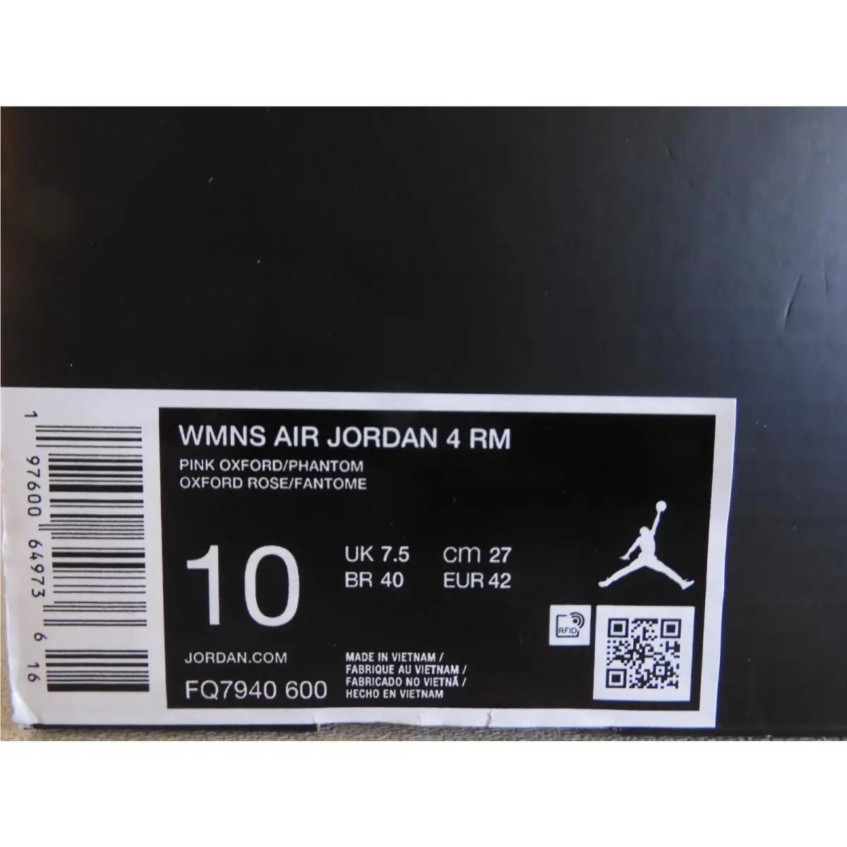 Nike shoes - Air Jordan 4 - Air - FQ7940-600 - Pink (UPC: 197600649736) 6