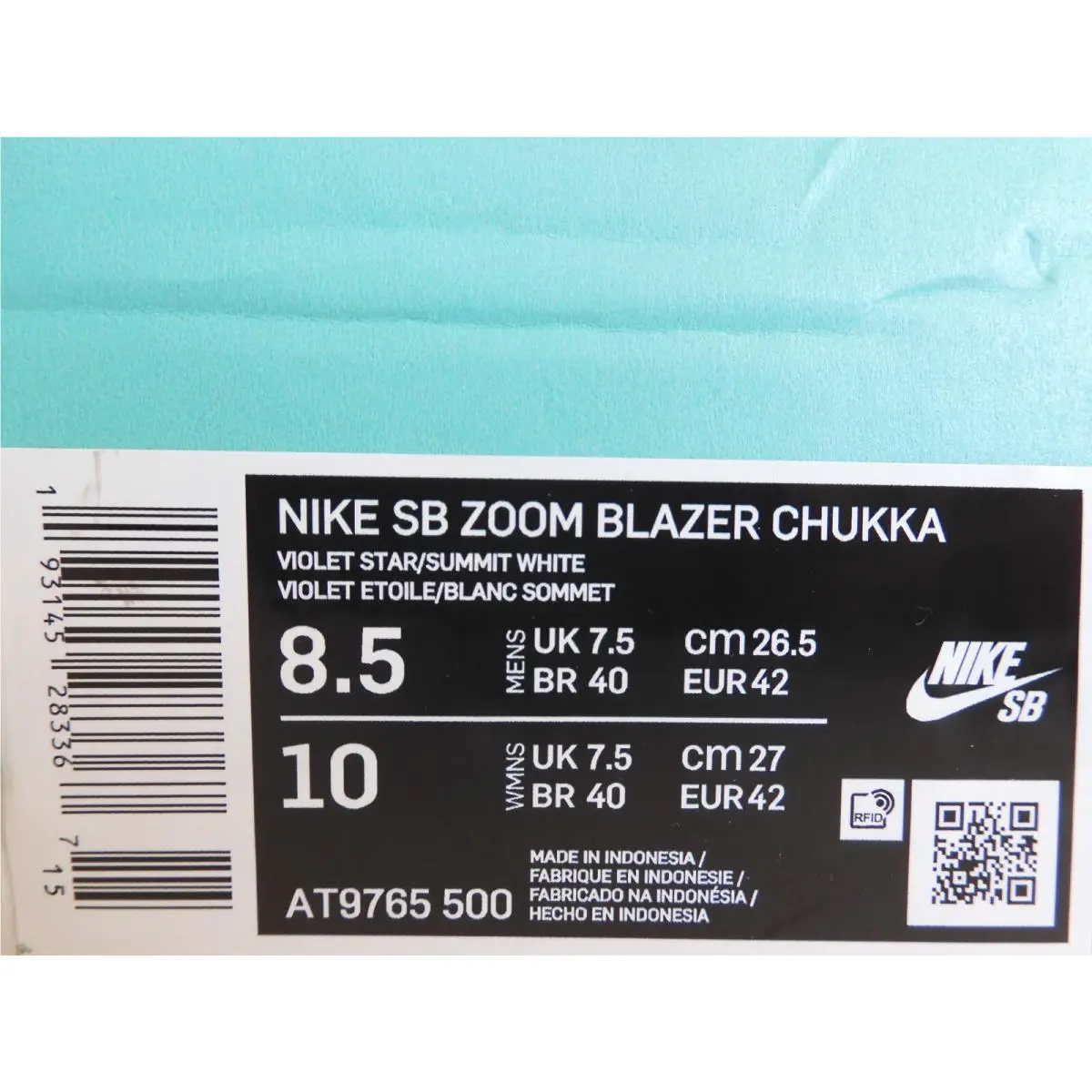 Nike shoes - Nike SB Zoom Blazer Mid - AT9765-500 - Purple (UPC: 193145283367) 4