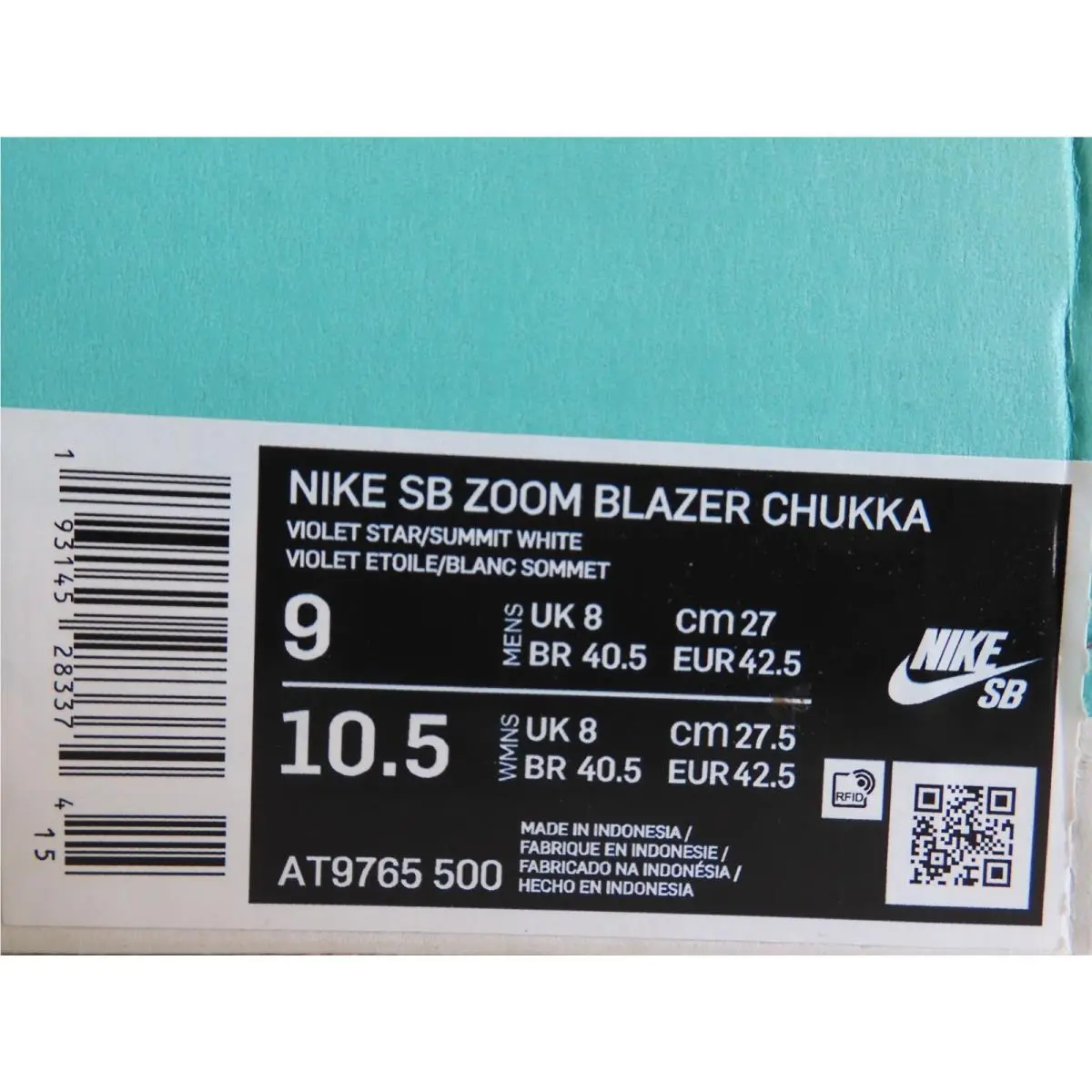 Nike shoes - Nike SB Zoom Blazer Mid - AT9765-500 - Purple (UPC: 193145283367) 4