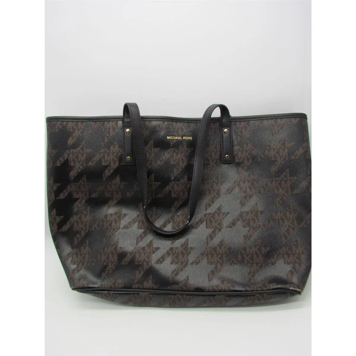 Michael Kors Carter Large Open Tote Bag Black/brown