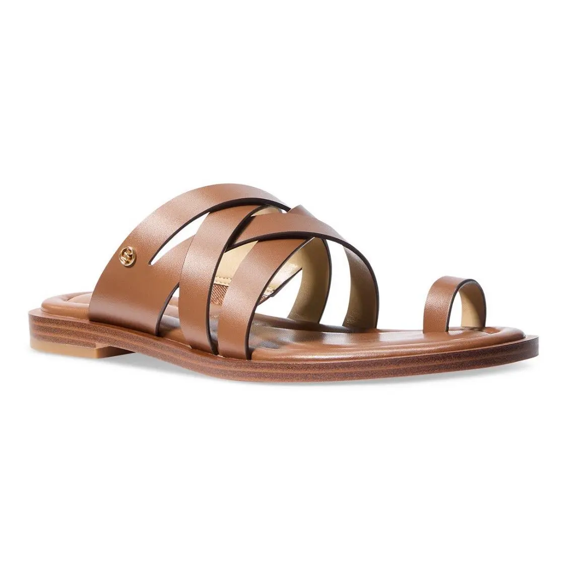 Woman`s Sandals Michael Michael Kors Nora Thong Sandal In Luggage Size 11