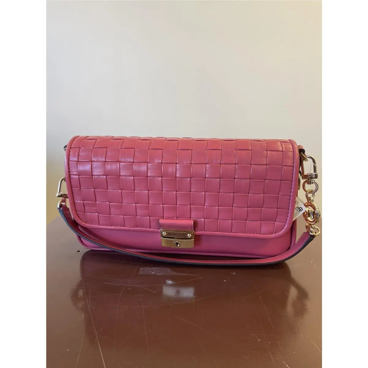 Bradshaw Small Convertible Shoulder Bag Red N152 by Michael Kors