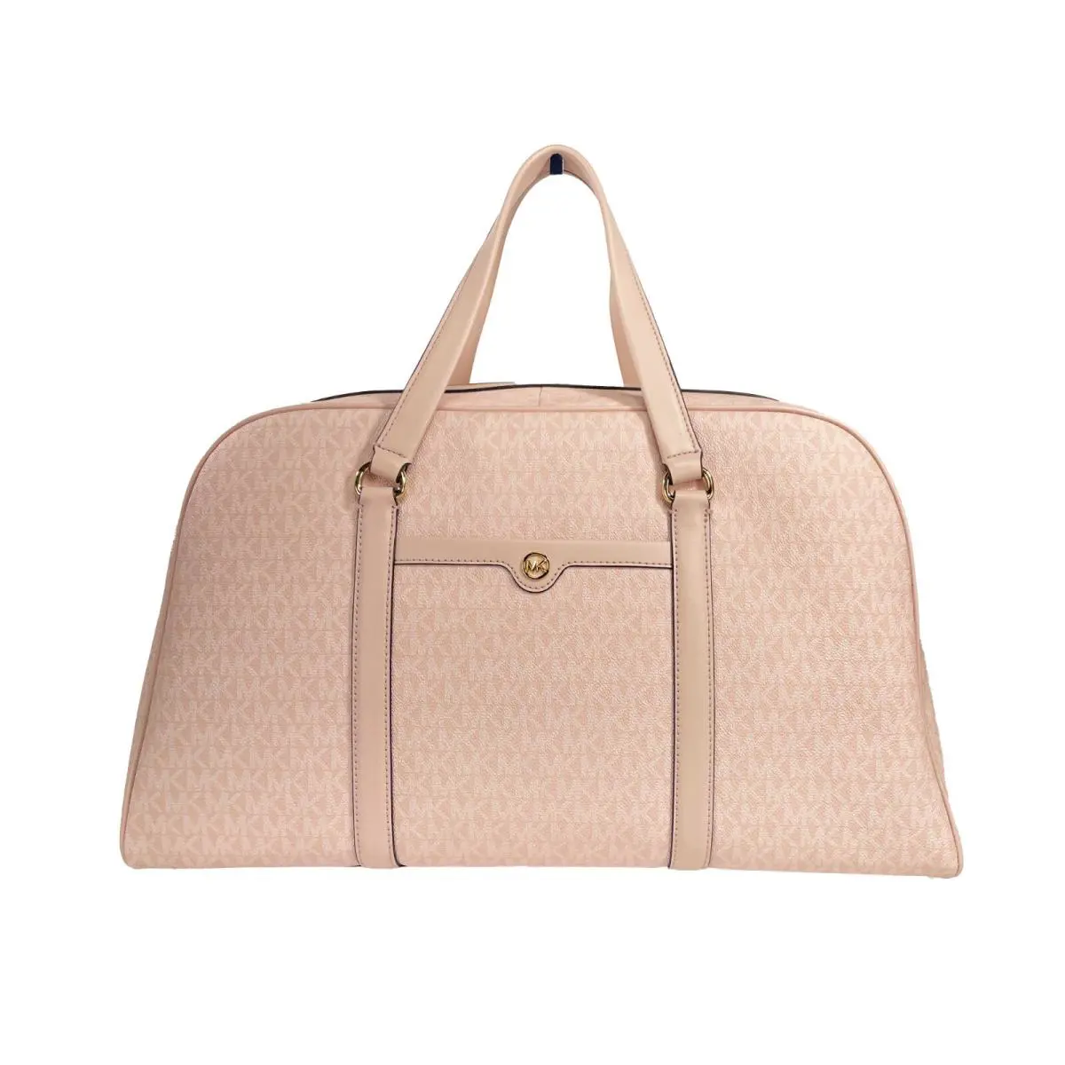 Michael Kors Travel Extra Large Powder Blush Pvc Top Zip Weekender Luggage Bag