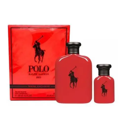 Polo Red by Ralph Lauren For Men 2 Pcs Gift Set 4.2 oz Edt Spray + 0.5 oz Edt
