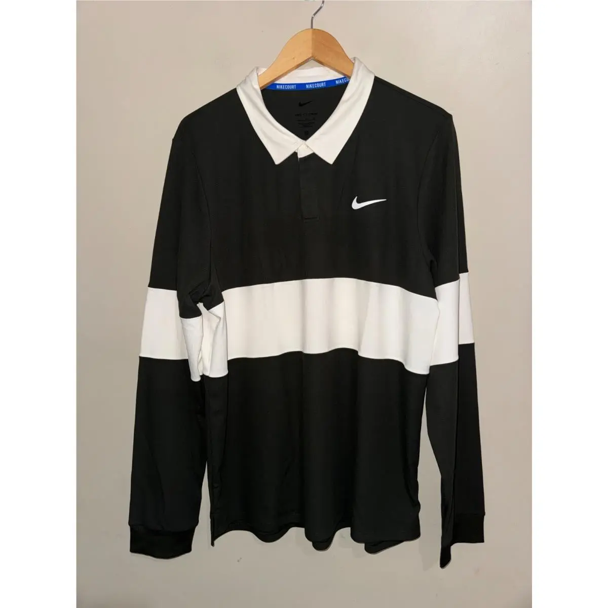 Nike Court French Open Carlos Alcaraz Rugby Tennis Polo Shirt IB8141-355 Mens XL
