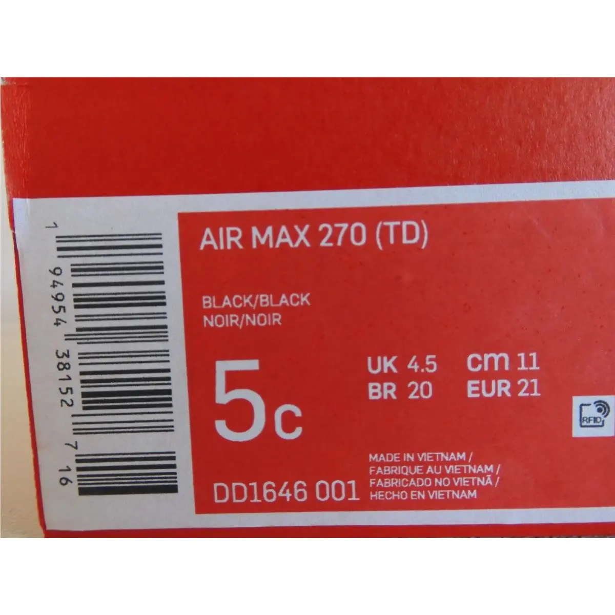 Nike shoes - Nike Air Max 270 - Air Max - Black (UPC: 194954381527) 3