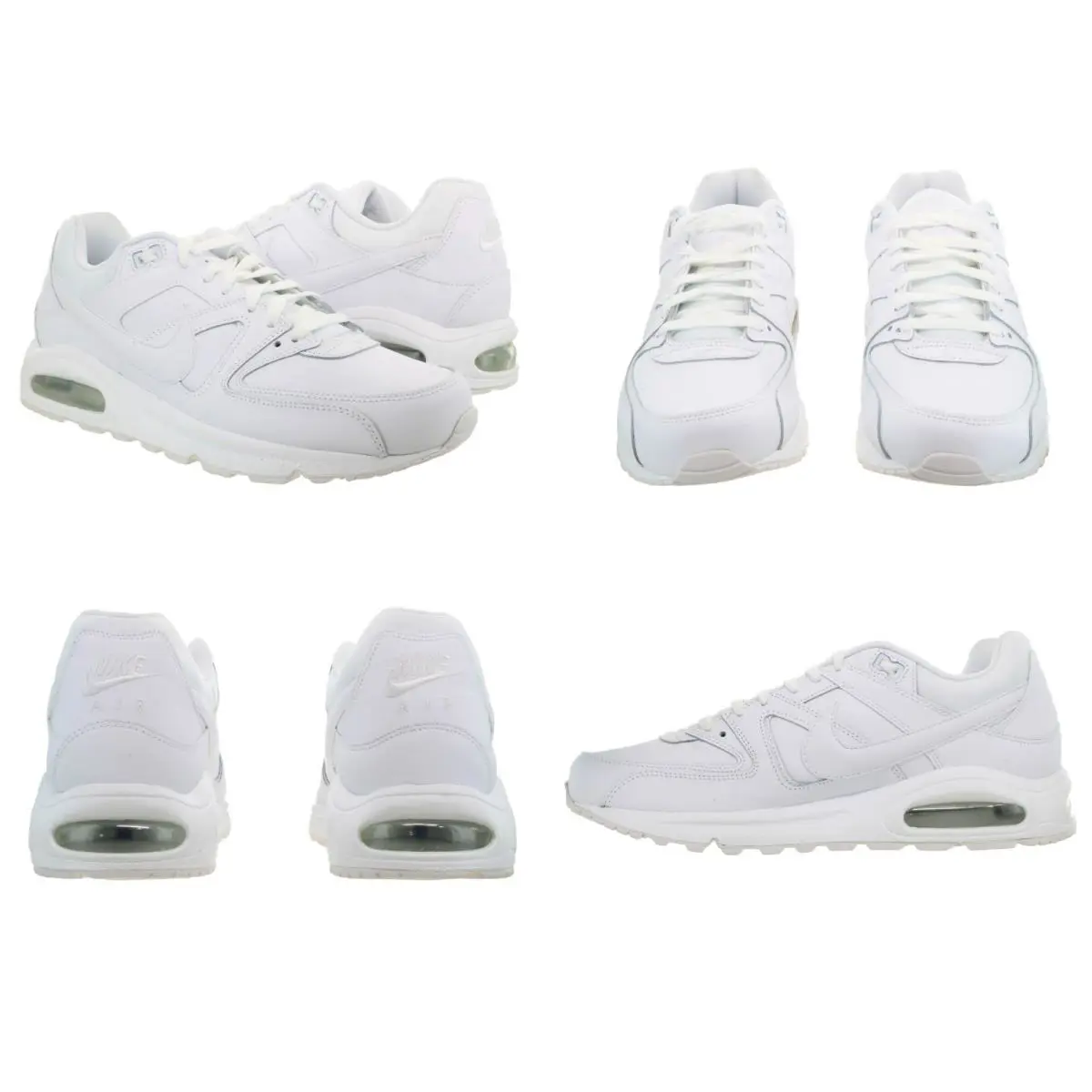 Nike Men`s Air Max Command Leather White Training Shoes Size 11 - White, Metallic Silver