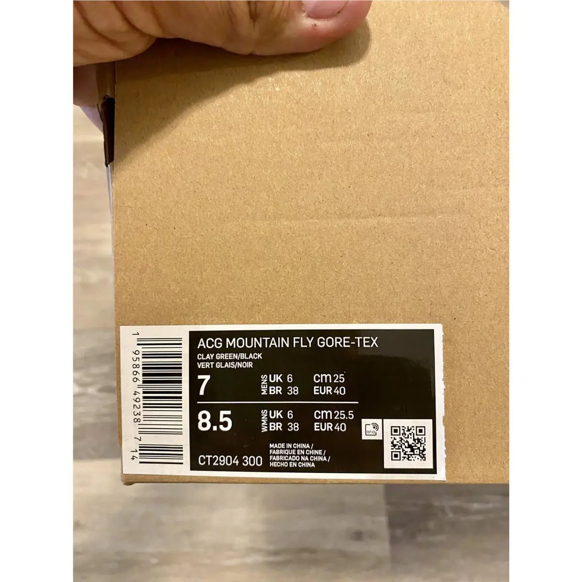 Nike shoes - Nike ACG Mountain Fly GTX - CT2904-300 - Clay Green-Black-Purple (UPC: 195866492387) 10