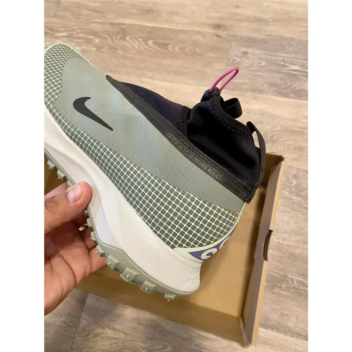 Nike shoes - Nike ACG Mountain Fly GTX - CT2904-300 - Clay Green-Black-Purple (UPC: 195866492387) 1