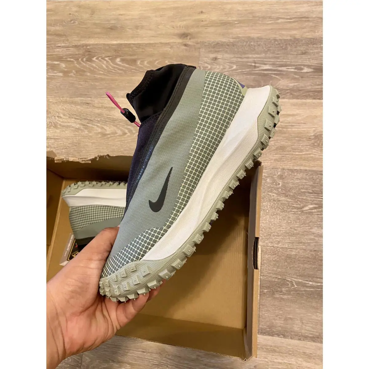 Nike shoes - Nike ACG Mountain Fly GTX - CT2904-300 - Clay Green-Black-Purple (UPC: 195866492387) 3