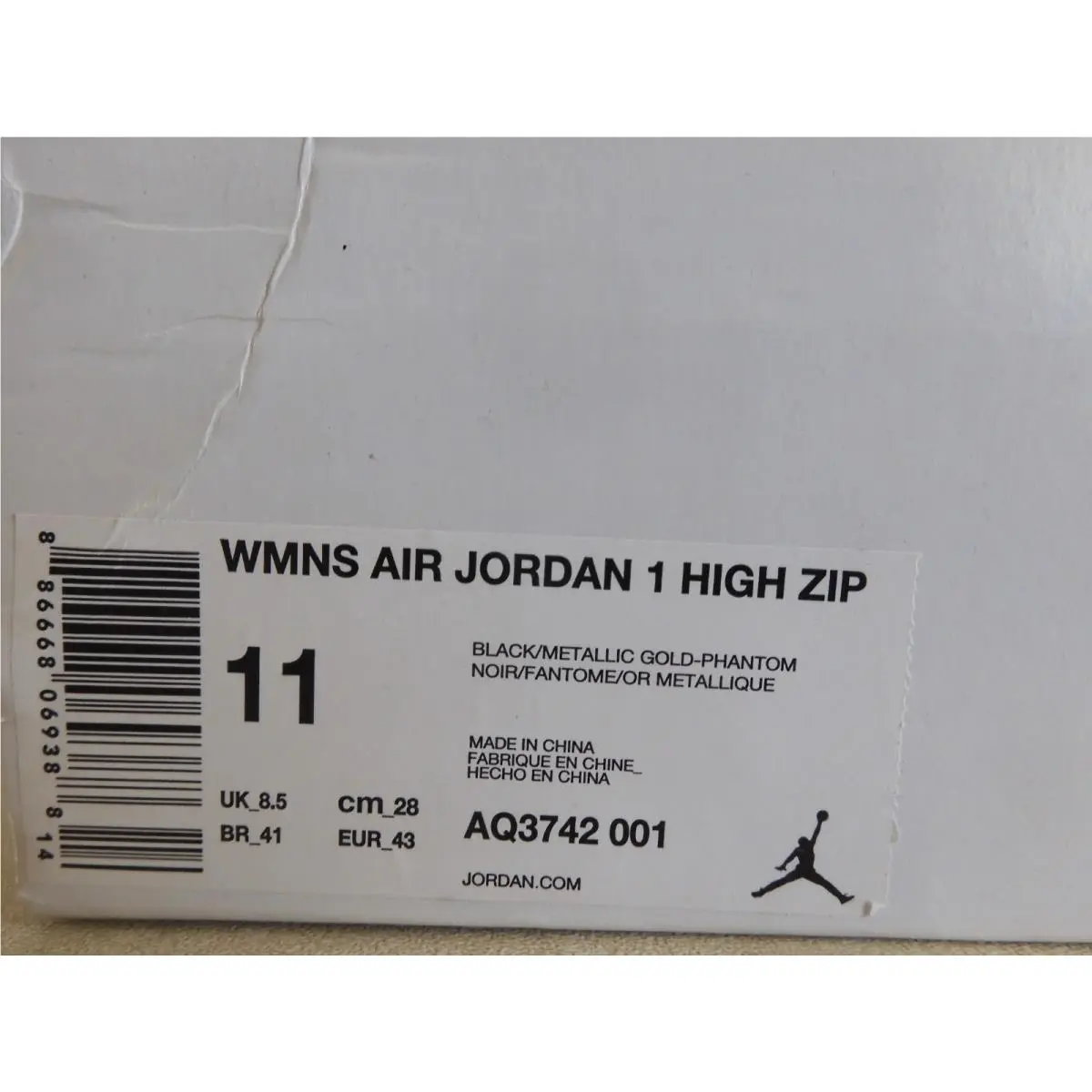Nike shoes - Air Jordan 1 - Air - AQ3742-001 - Black (UPC: 886668069388) 6