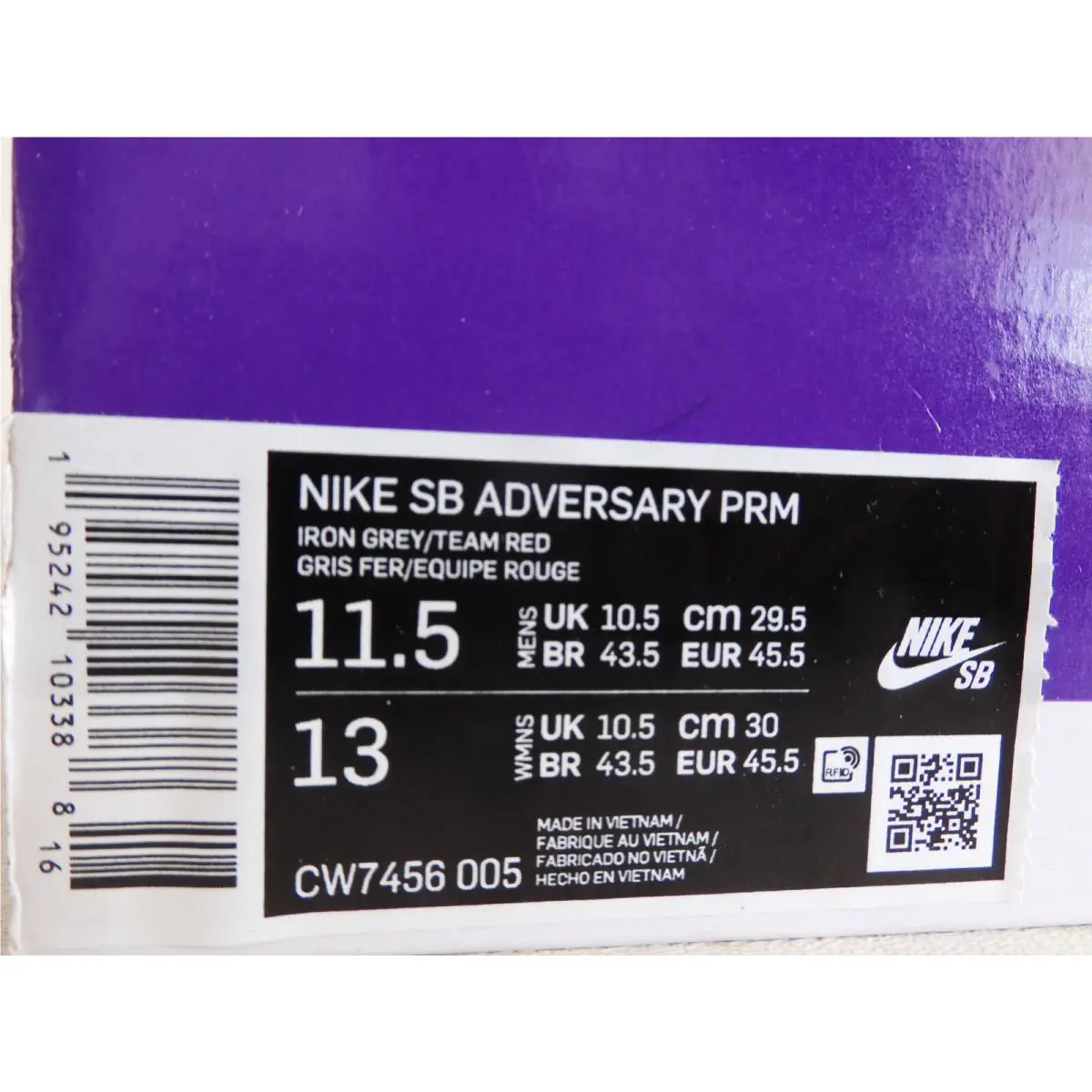 Nike shoes - Nike SB Adversary Premium - Adversary Premium - CW7456-005 - Gray (UPC: 195242103388) 3