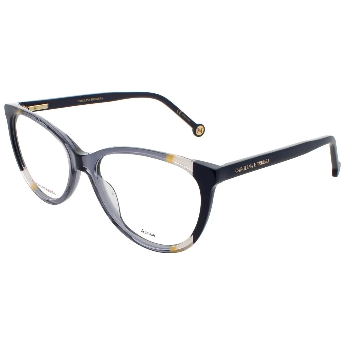 Carolina Herrera CH-0064-0RTC-55 Eyeglasses Eye Glasses 0RTC Blue - Frame: BLUE ORANGE, Lens: Clear Lenses