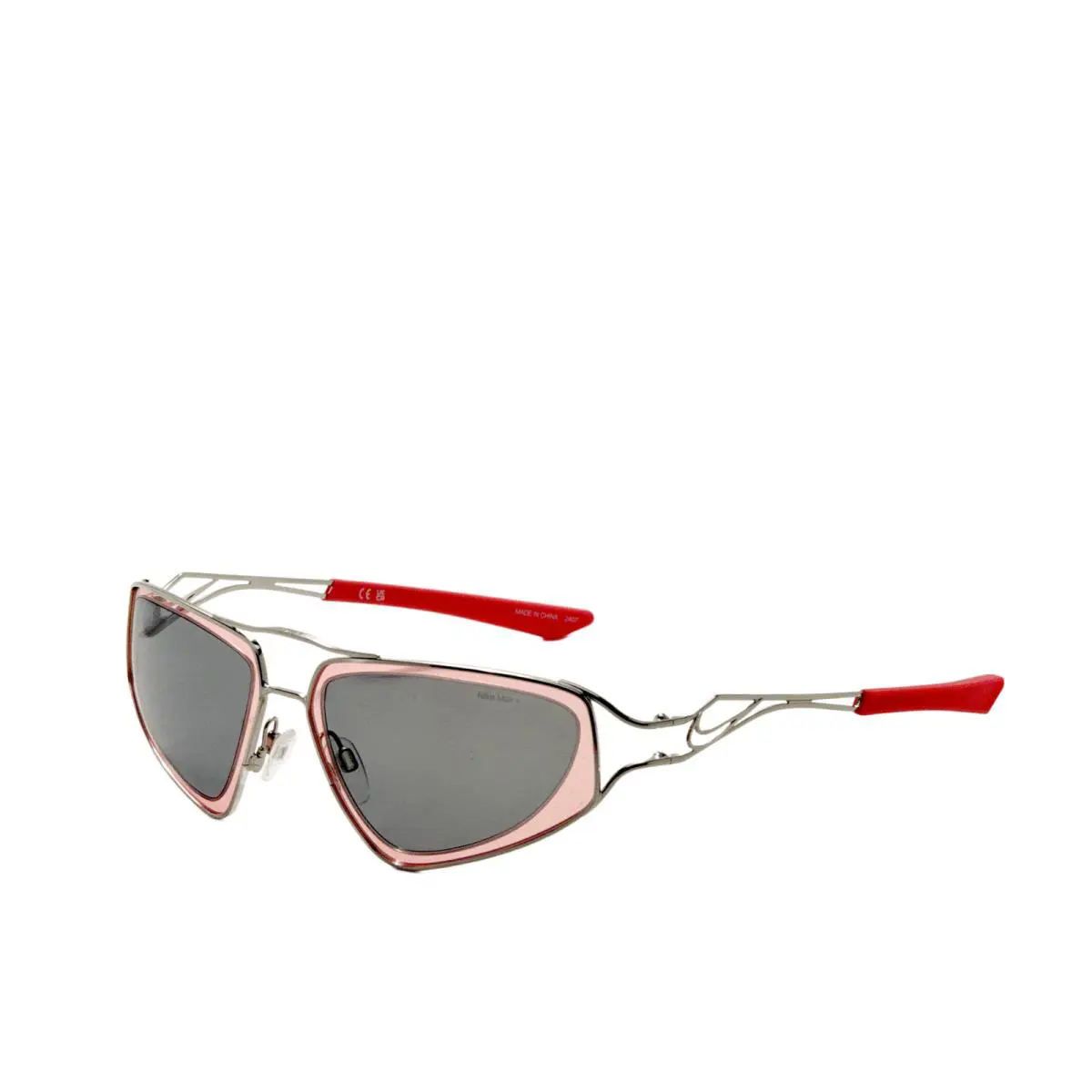 Nike Veil Unisex 63 mm Silver Sunglasses EV24048-044